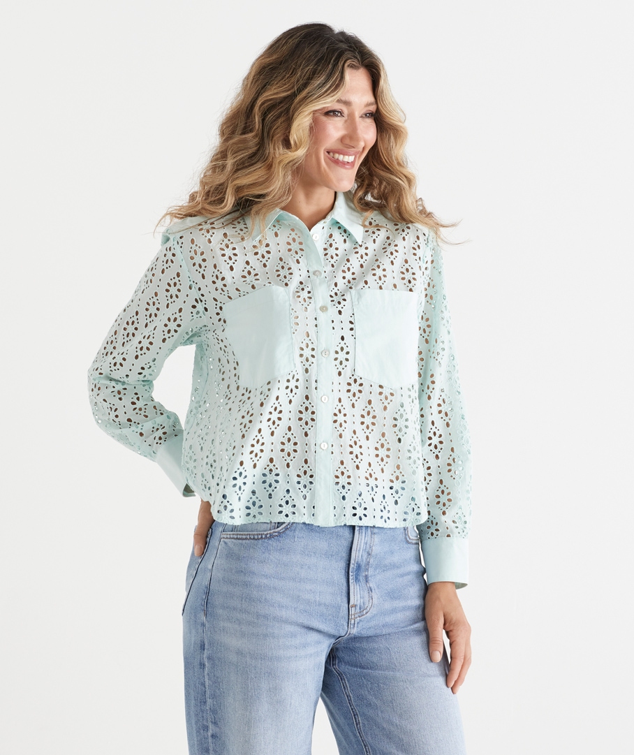Long Sleeve Lace Shirt