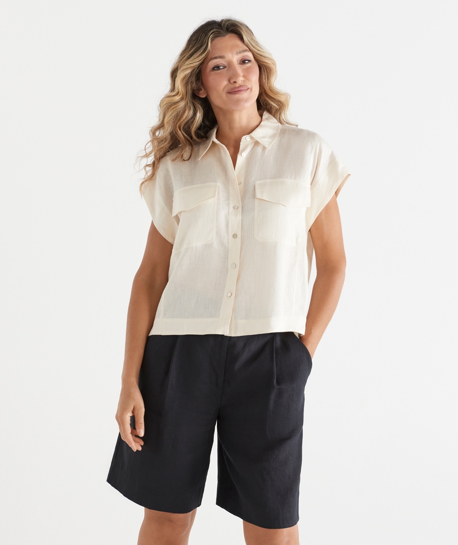 Boxy Fit Short Sleeve Shirt