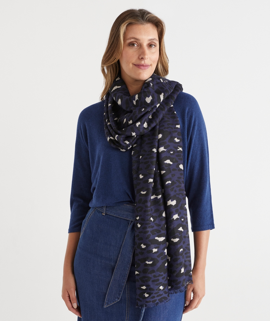 Leopard Scarf - Ink