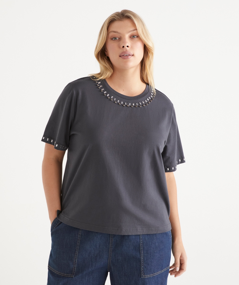 Embellished Short Sleeve Tee