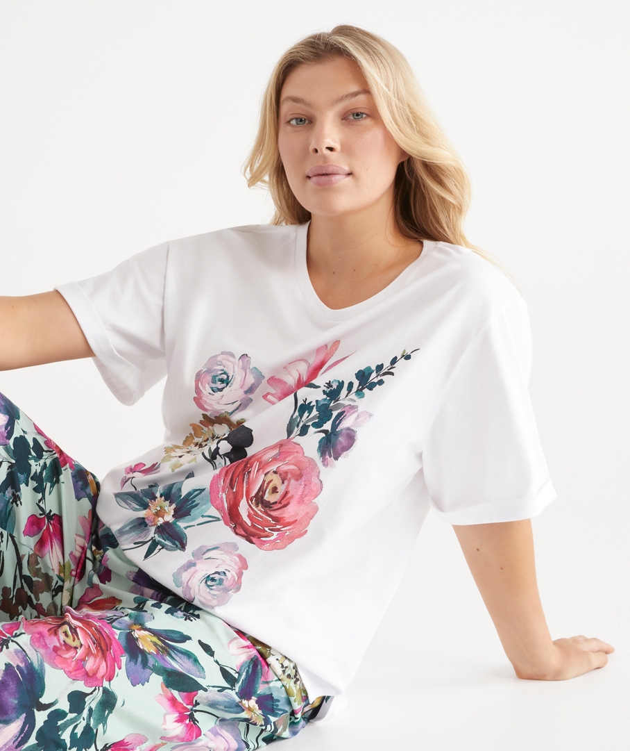 Painted Garden Graphic Pyjama Tee