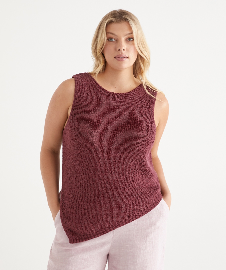 Asymmetric Knit Tank