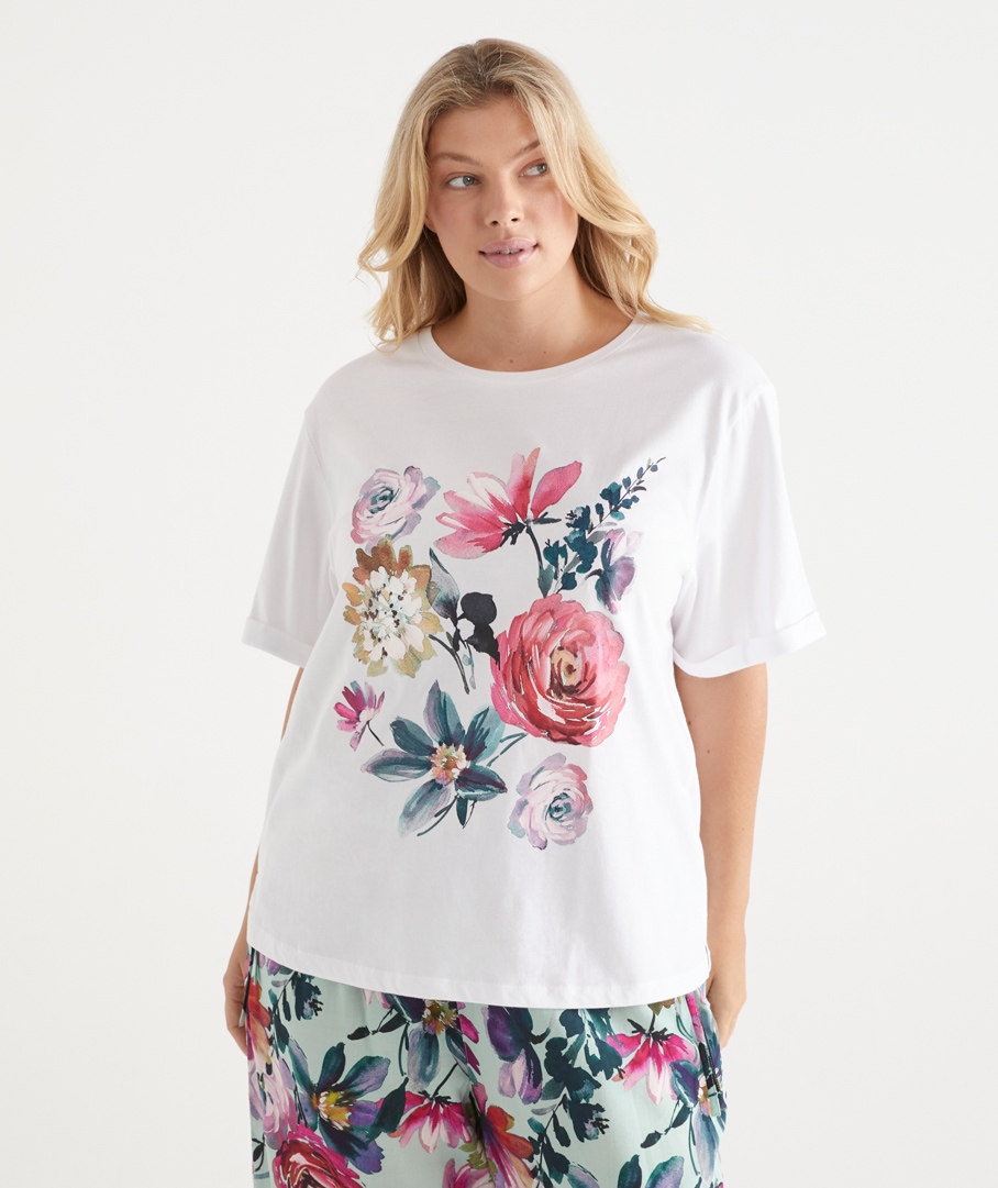 Painted Garden Graphic Pyjama Tee