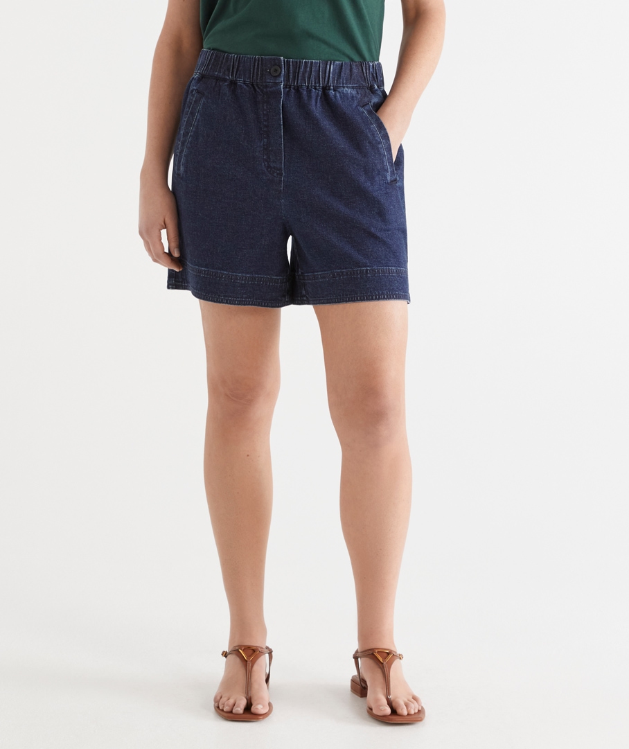 Button Denim Short