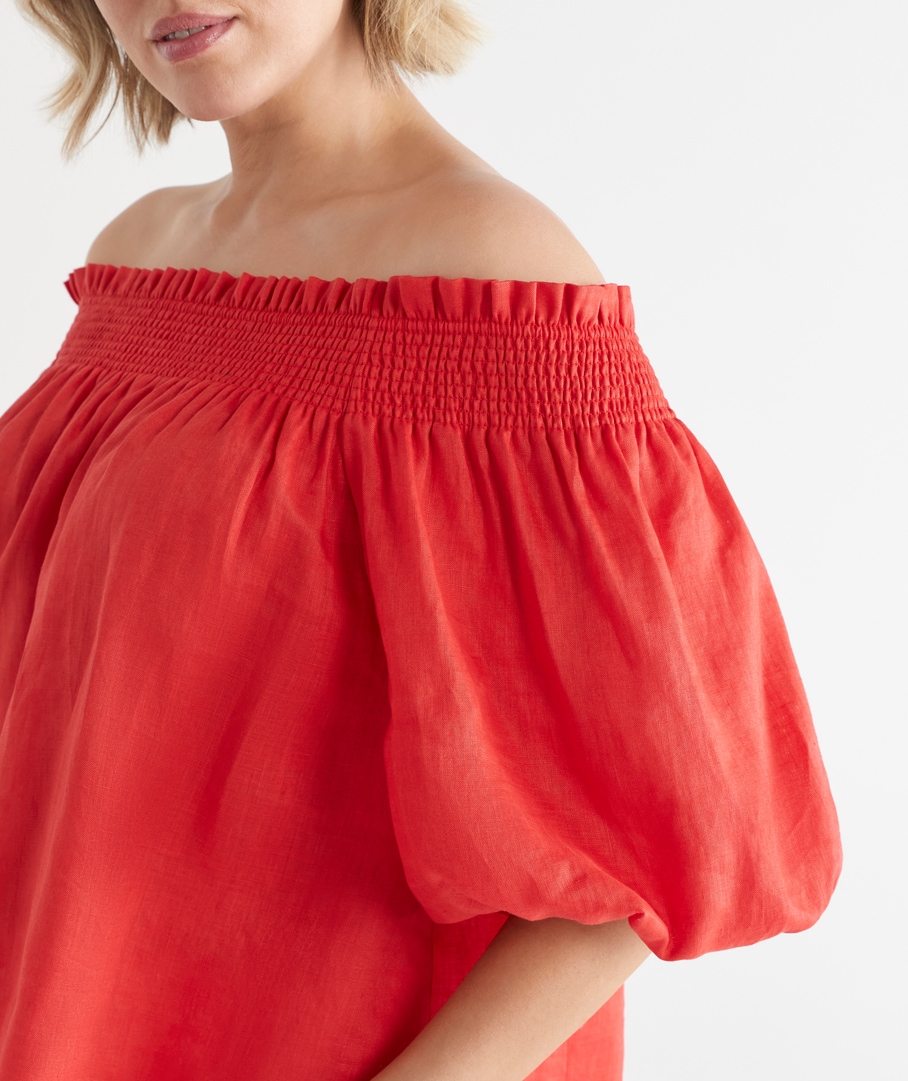Short Sleeve Off The Shoulder Top
