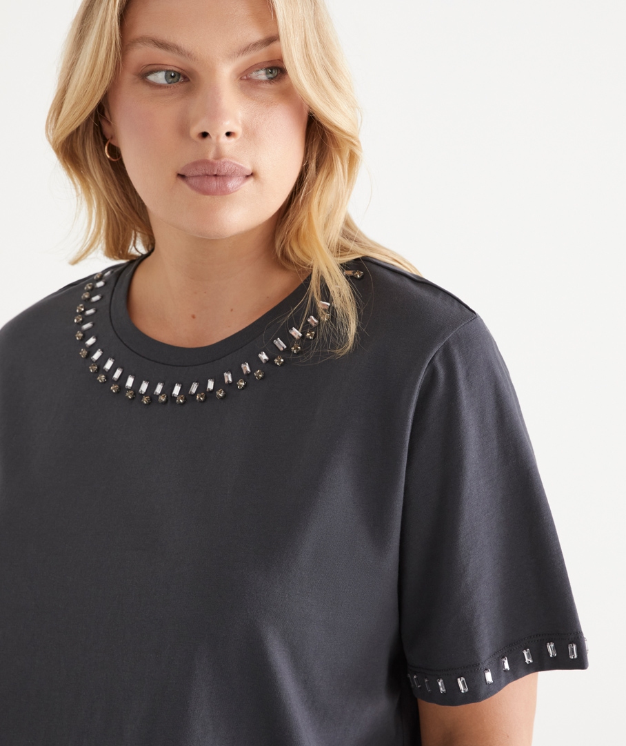 Embellished Short Sleeve Tee
