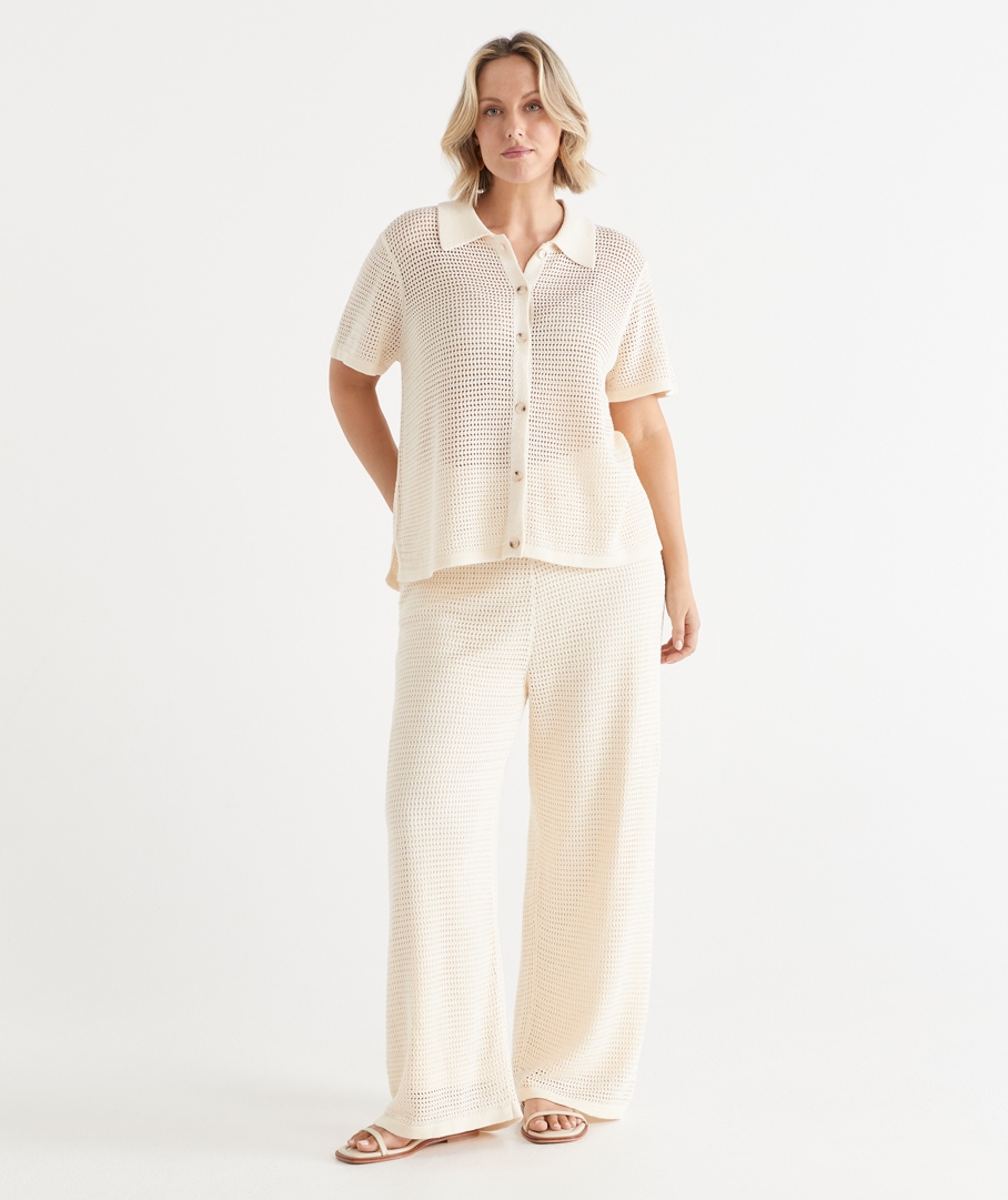 Knit Pointelle Pant