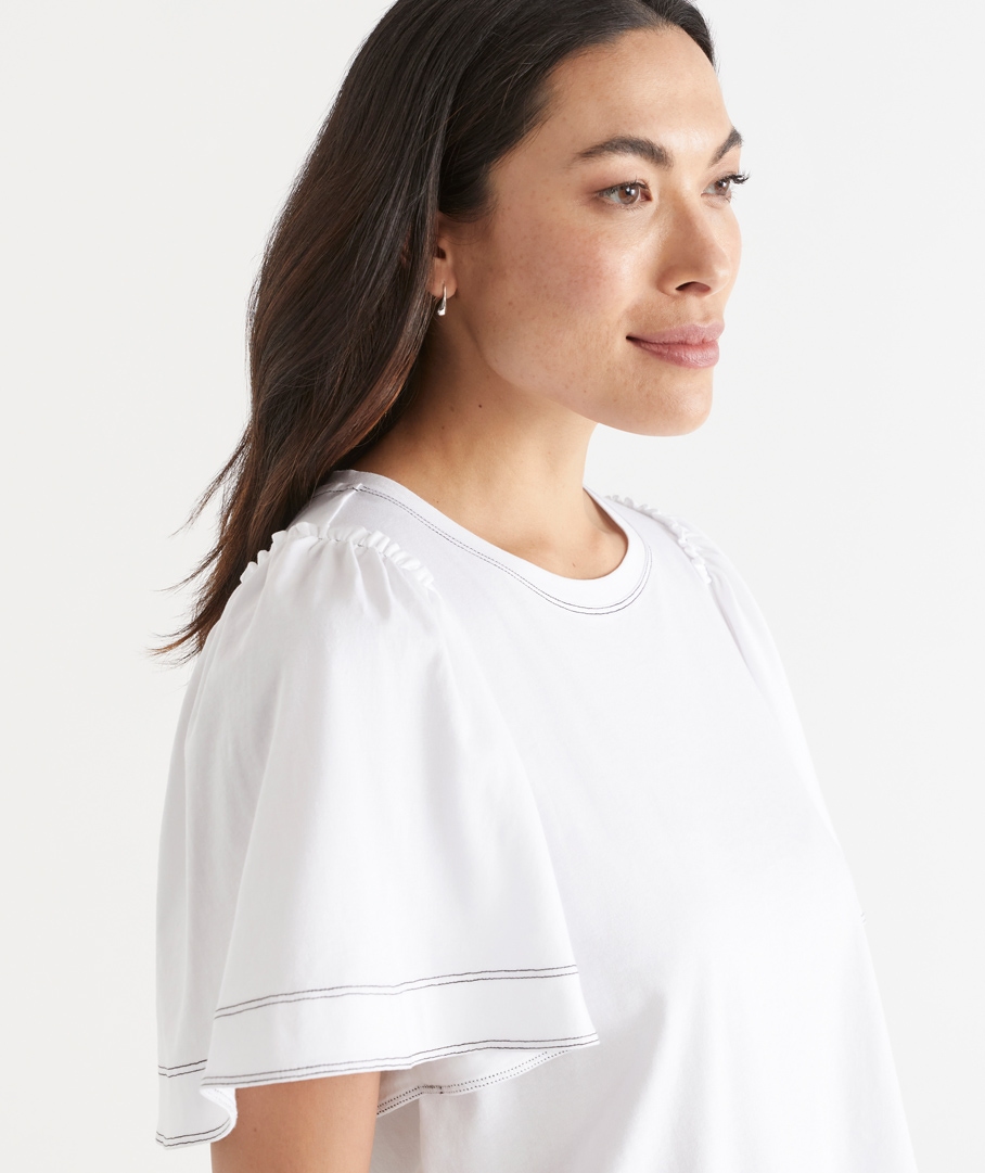 Contrast Stitch Top