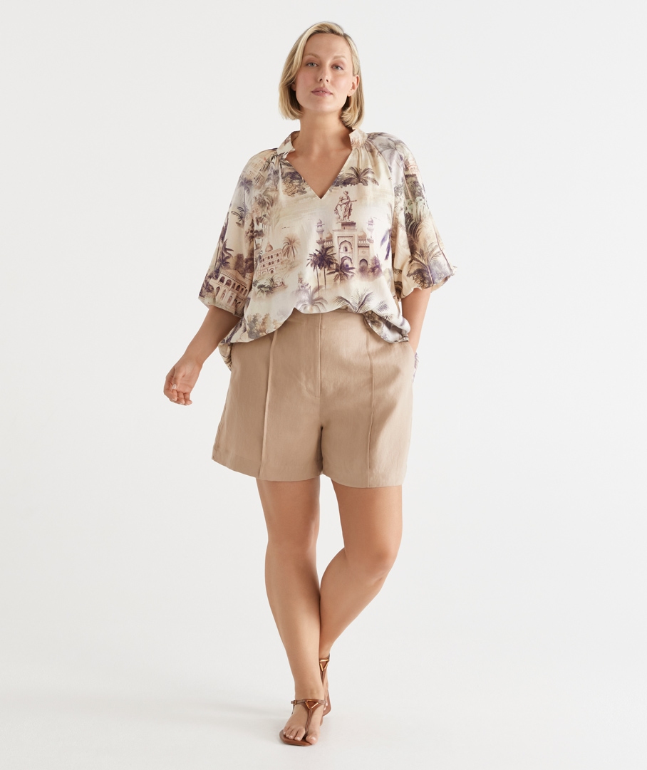 Button Detail Short