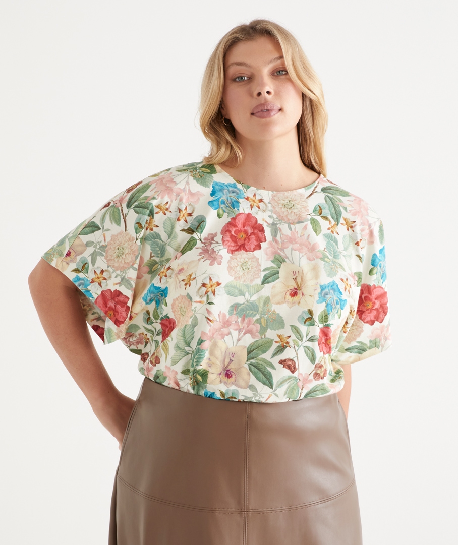 Garden Floral Short Sleeve Top