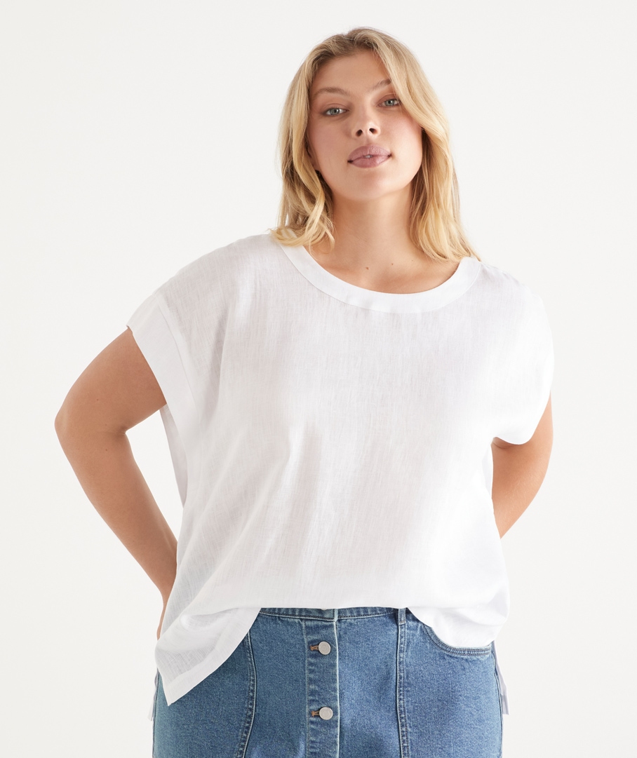 Button Back Short Sleeve Tee