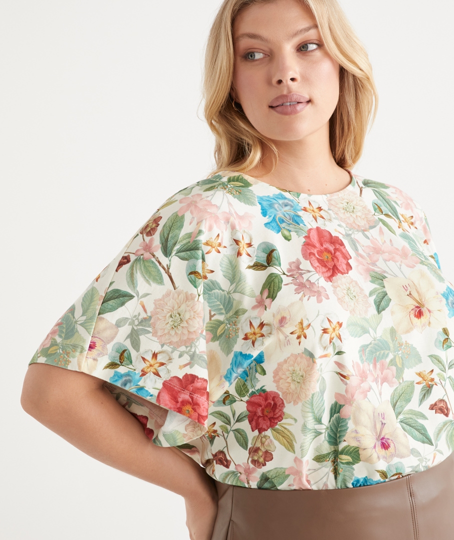 Garden Floral Short Sleeve Top