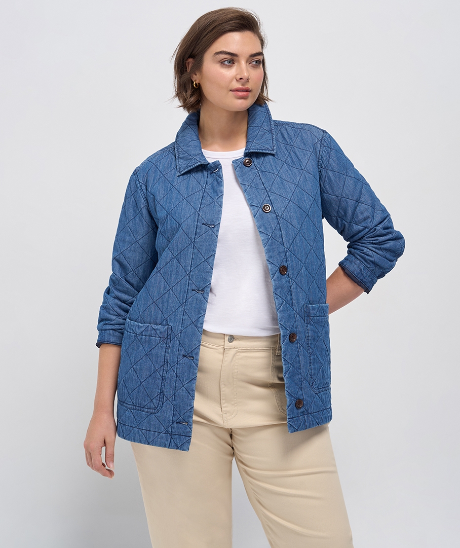 Quilted Denim Jacket