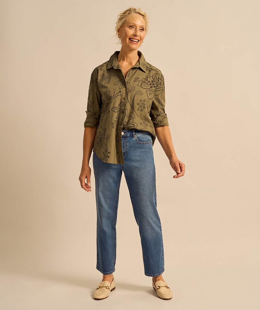 The Ankle Straight Premium Jean
