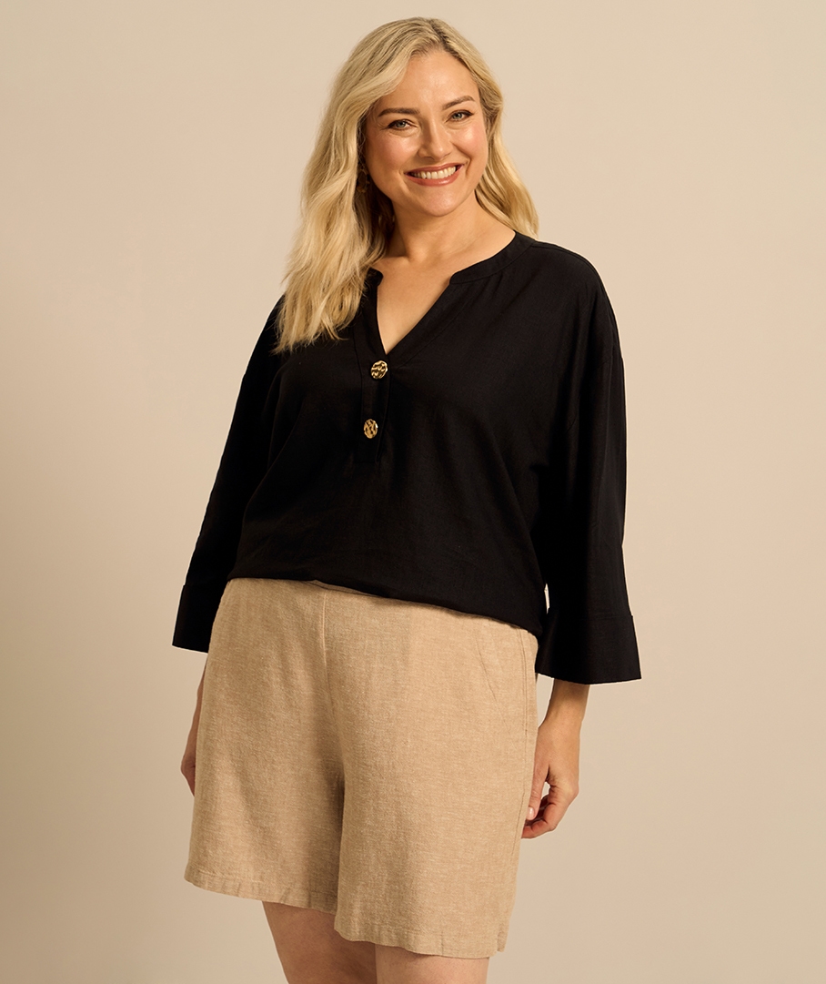 Linen Blend Top