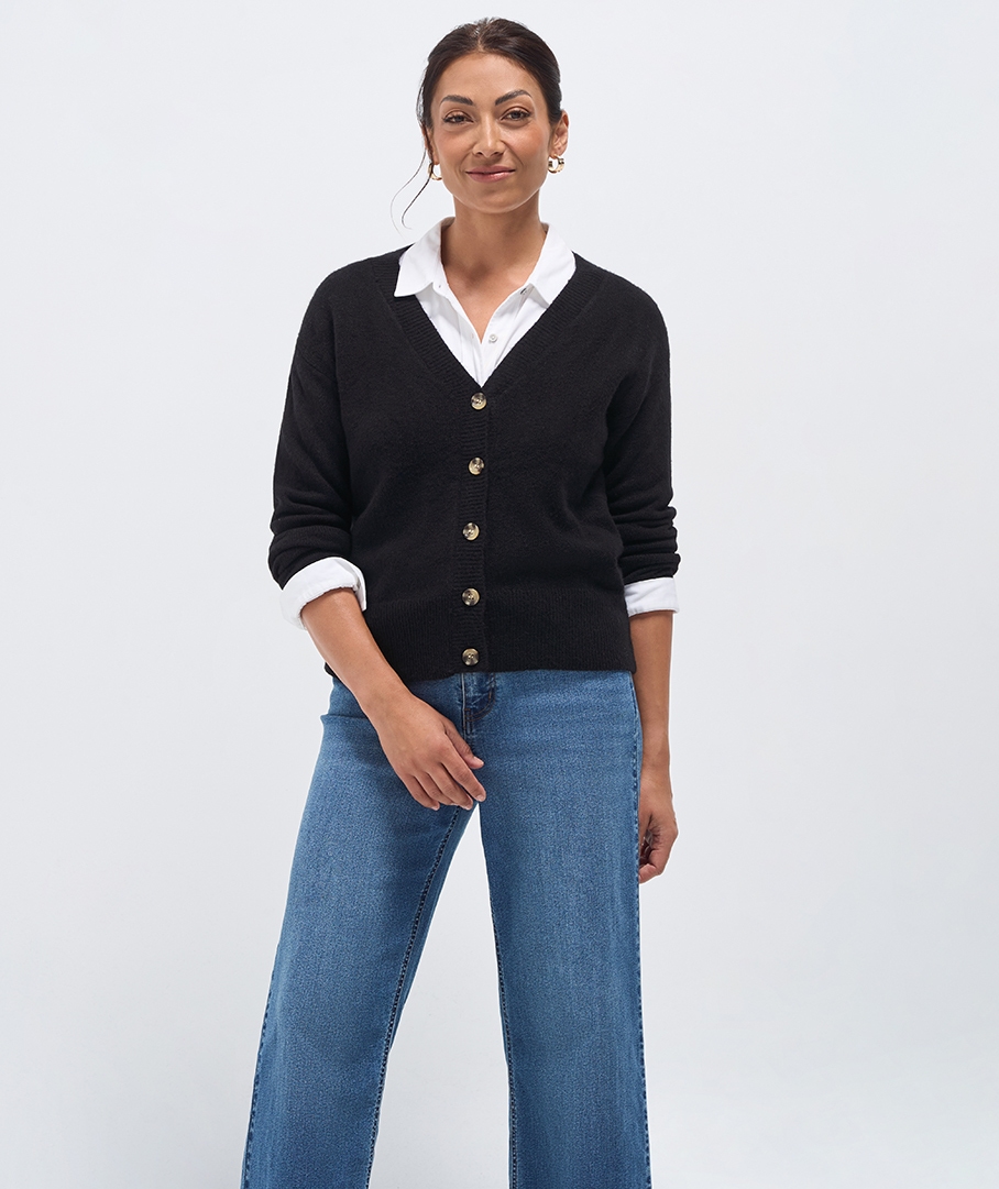 Soft Touch Button Cardigan