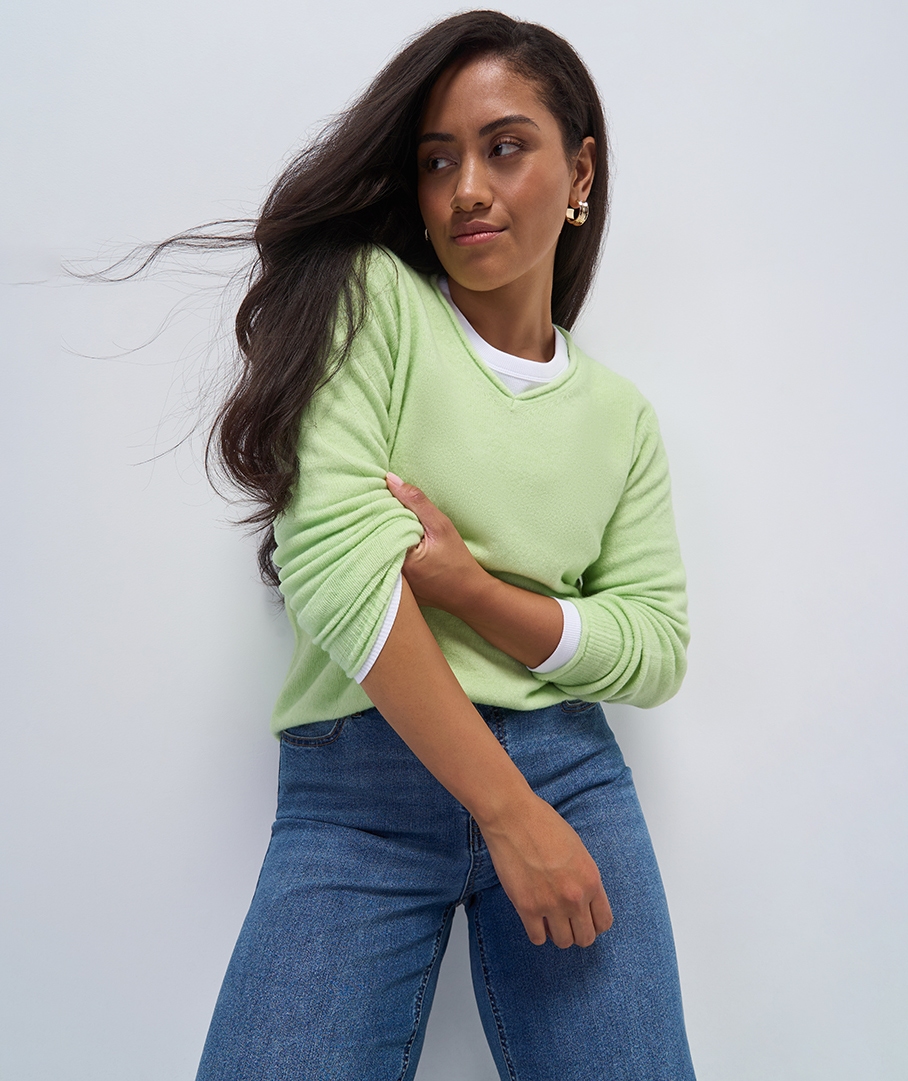 Soft Touch V Neck Jumper