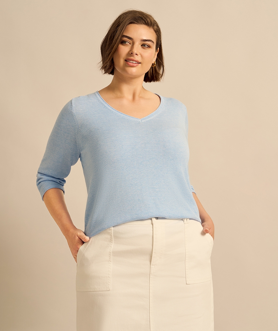 Cotton Blend Lightweight Jumper