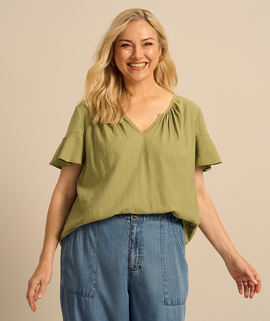 Linen Blend Top