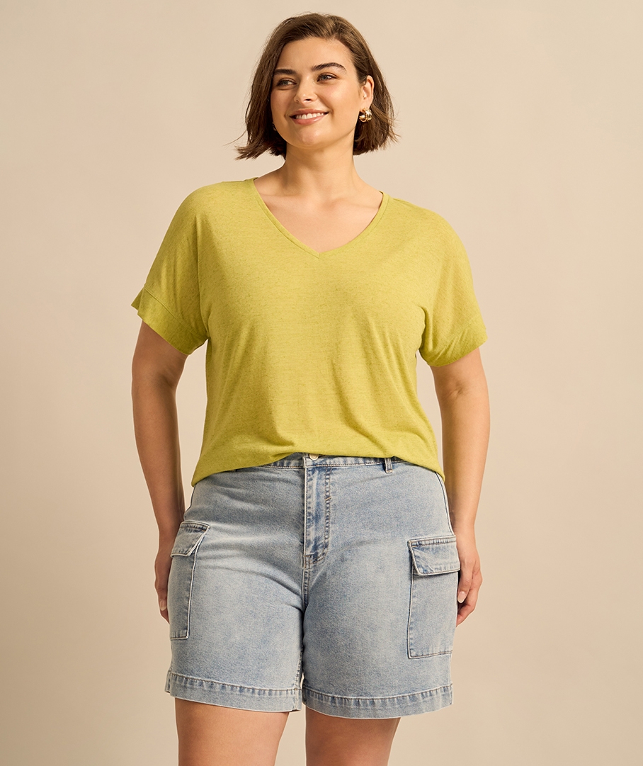 Linen Blend Tee