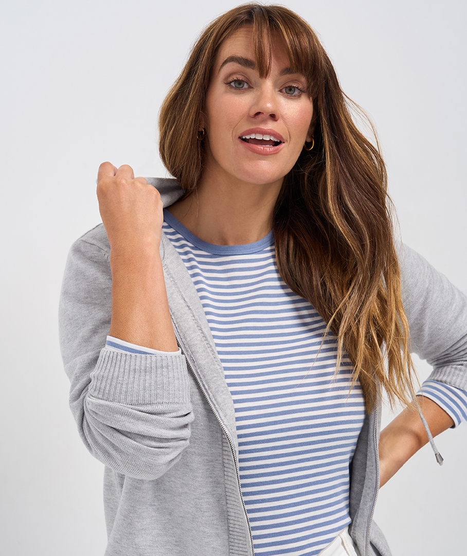 Knit Hoodie Jacket