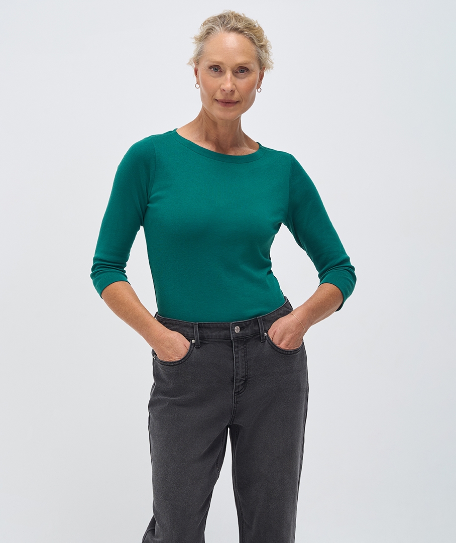Classic Boat Neck Rib Tee