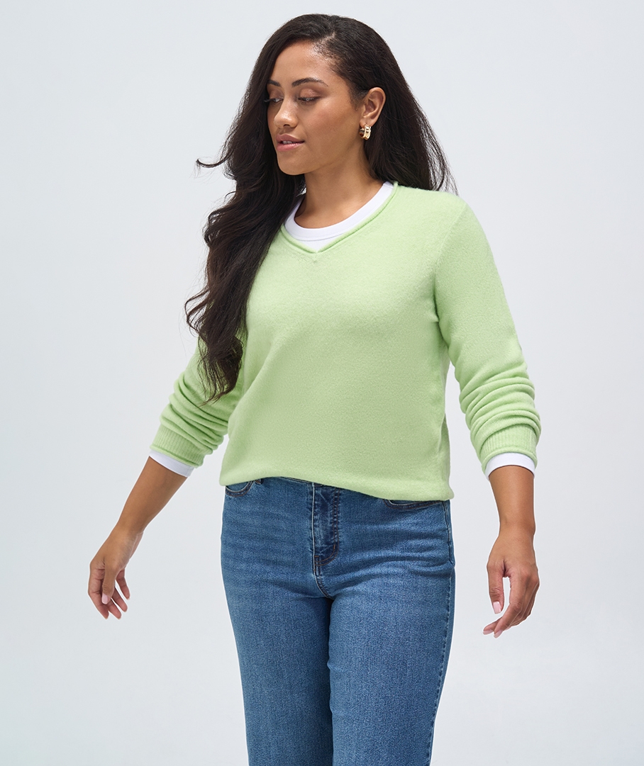 Soft Touch V Neck Jumper