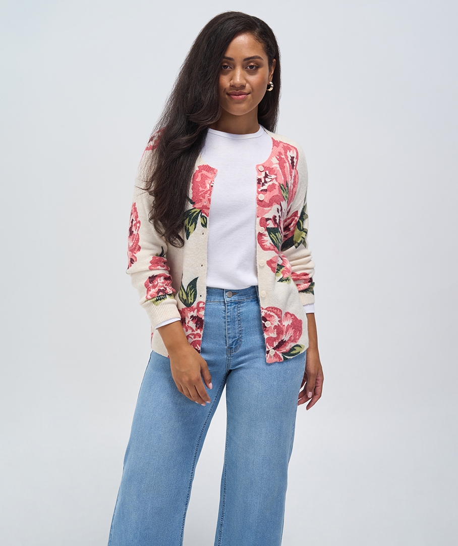 Floral Button Cardigan