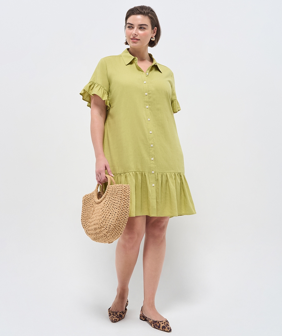 Linen Blend Dress