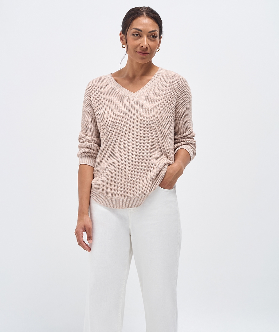 Cotton Blend Texture Jumper