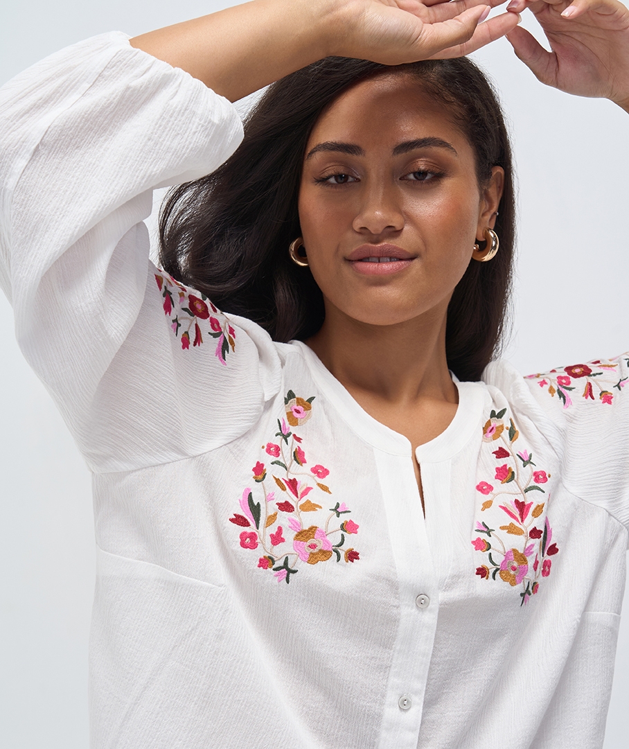 Cotton Embroidered Blouse