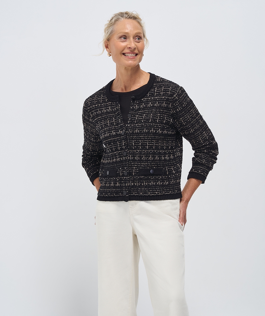 Twisted Yarn Textured Cardigan
