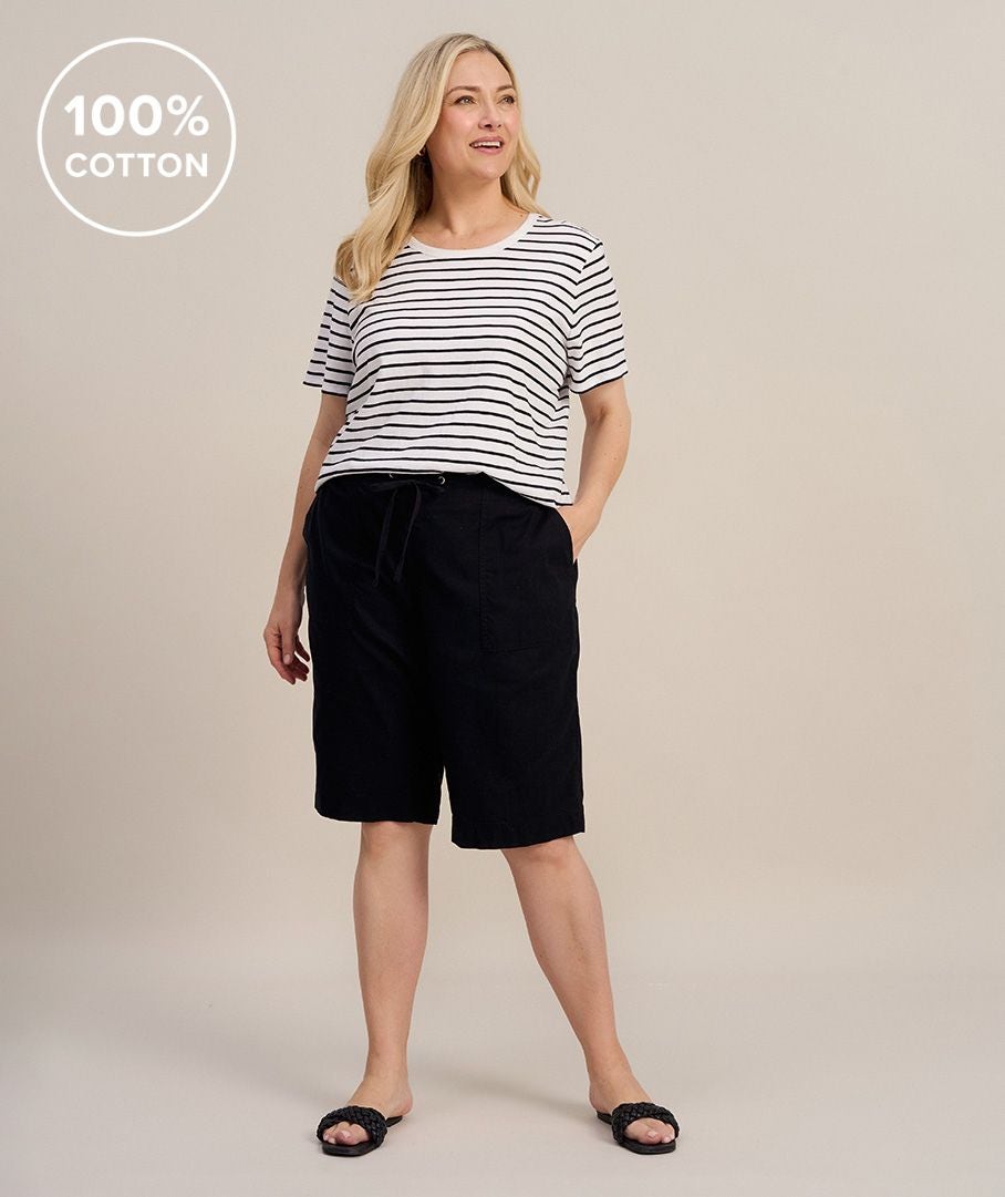 Knee Length Cotton Short