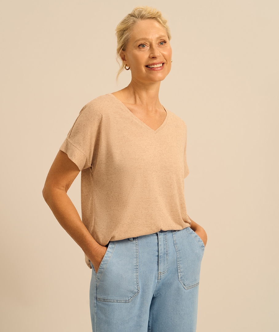 Linen Blend Tee