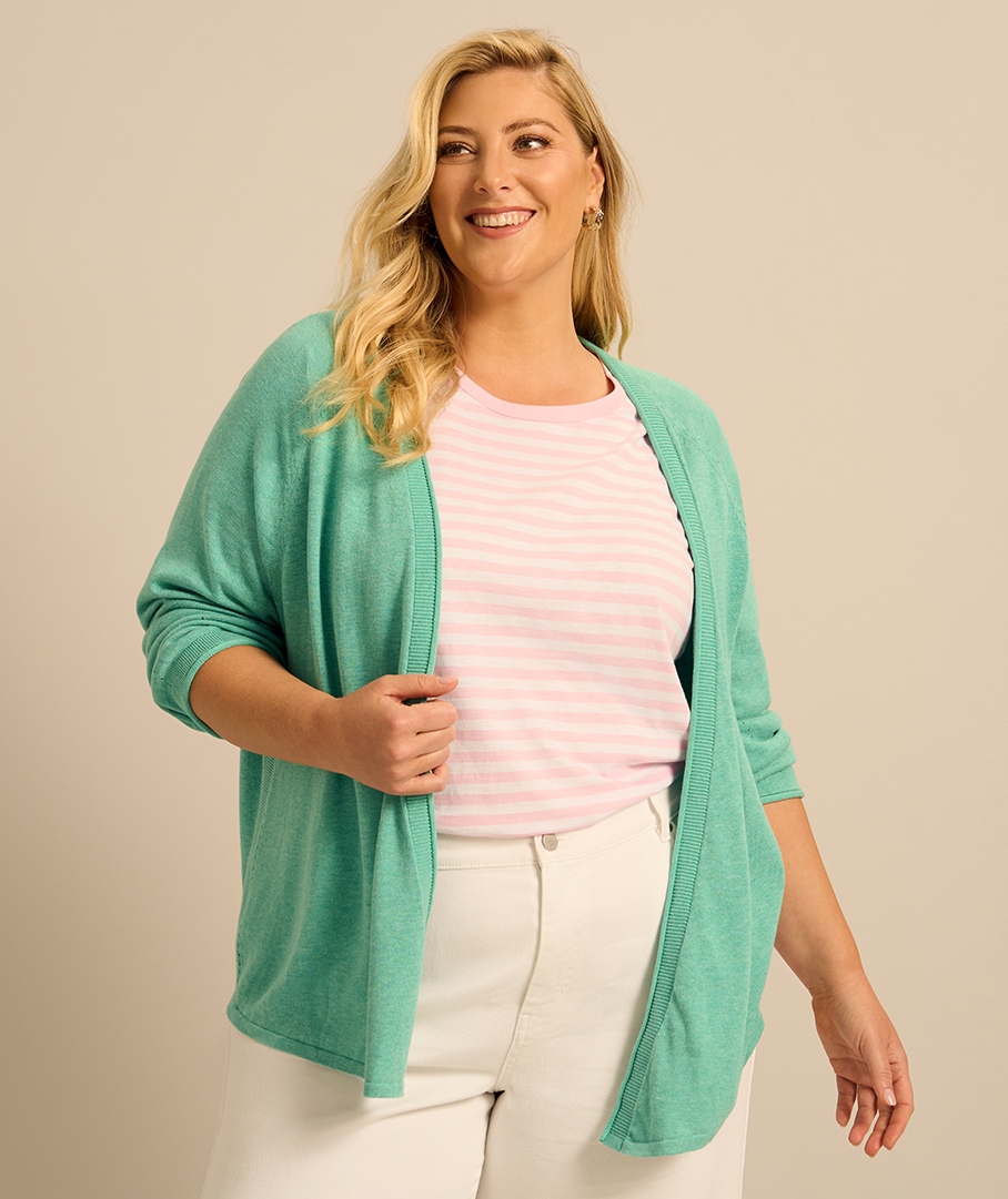 Cotton Blend Lightweight Cardigan