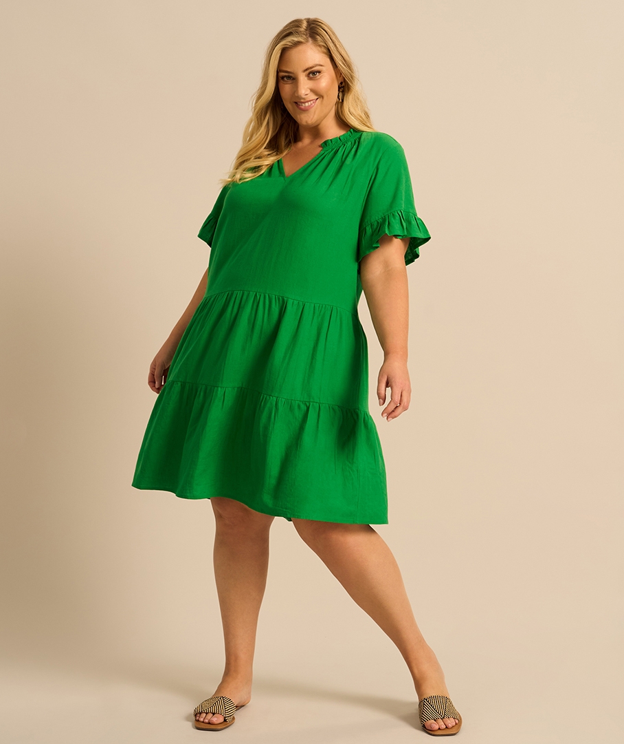 Linen Blend Dress