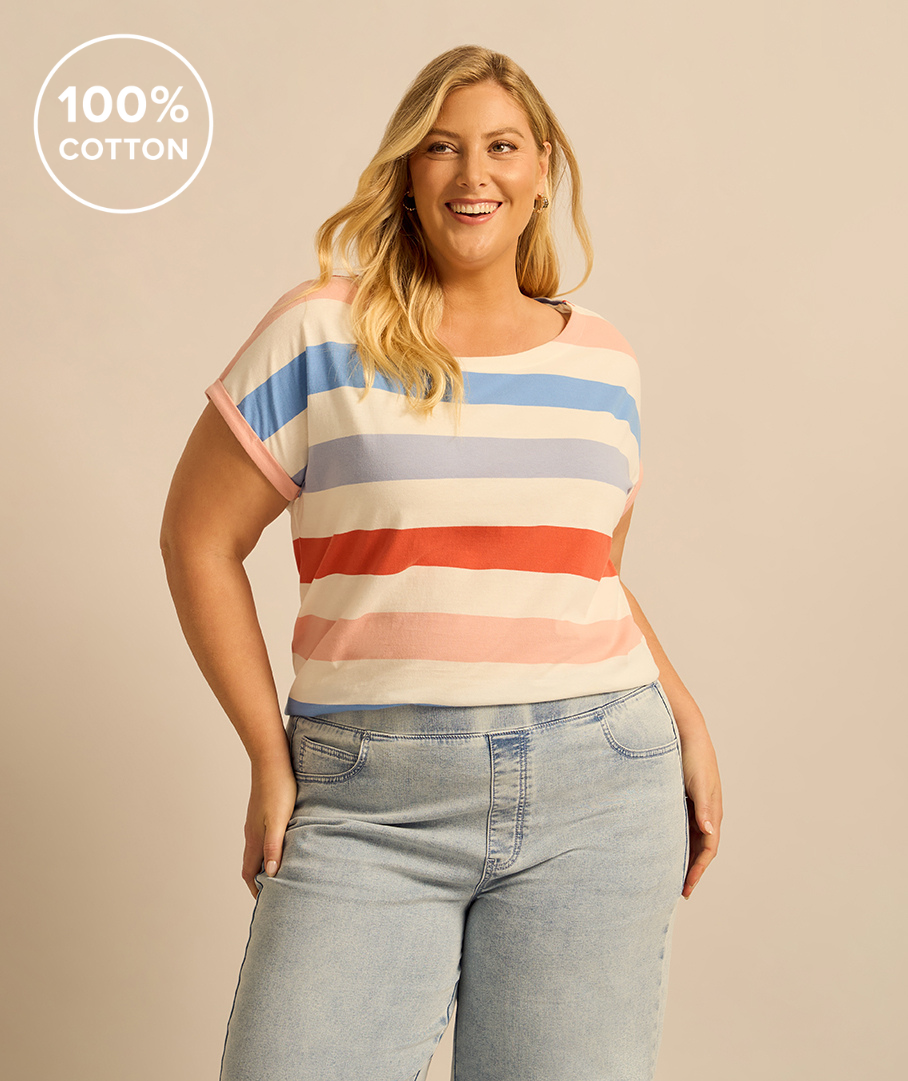Relaxed Fit 100% Cotton Tee