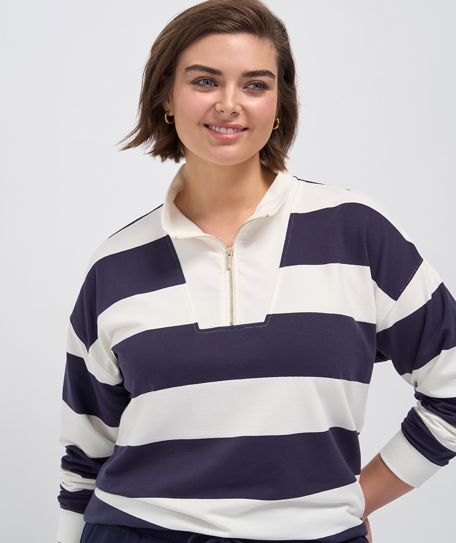 Lightweight Half-Zip Sweatshirt