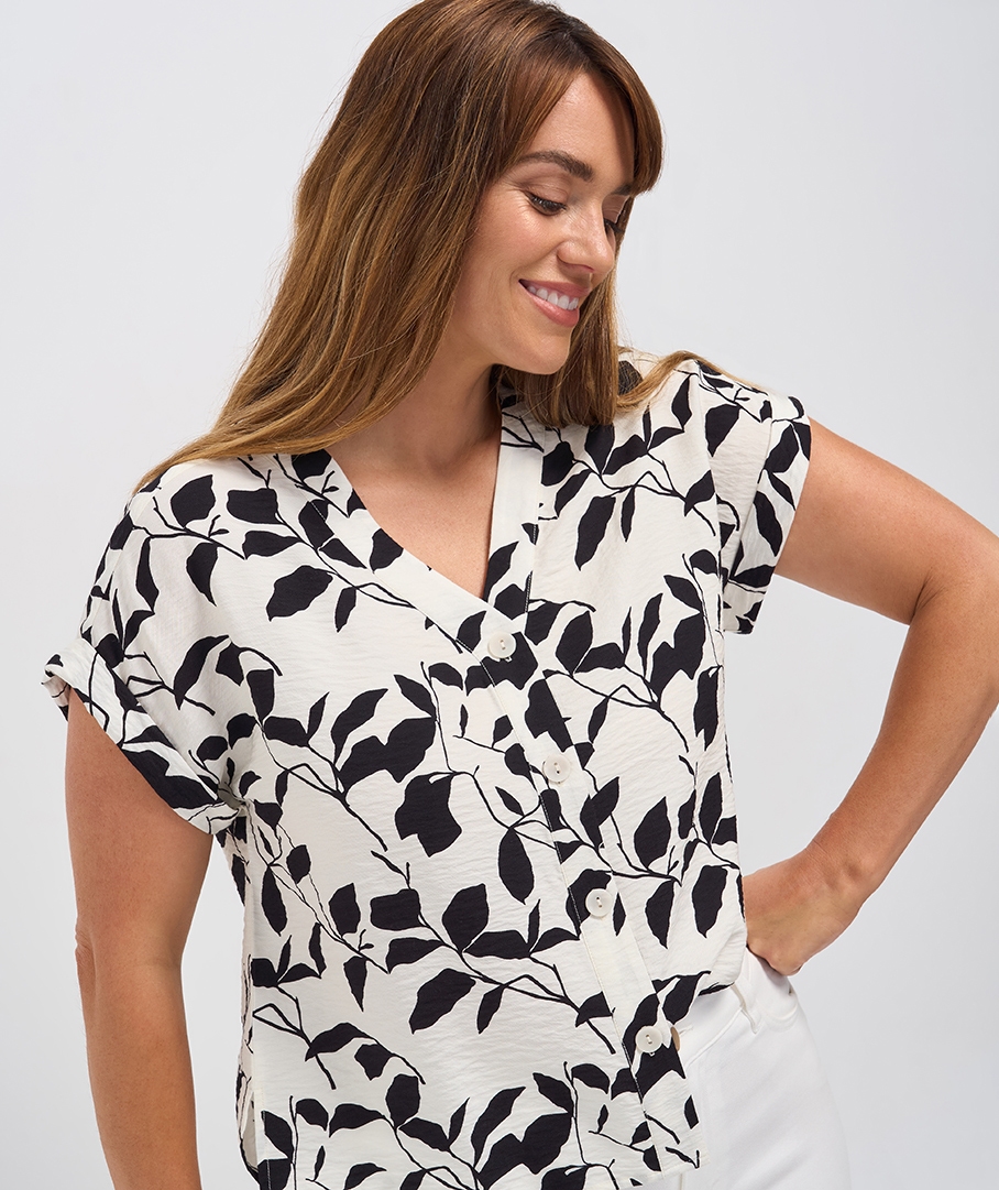 Textured Printed Shirt