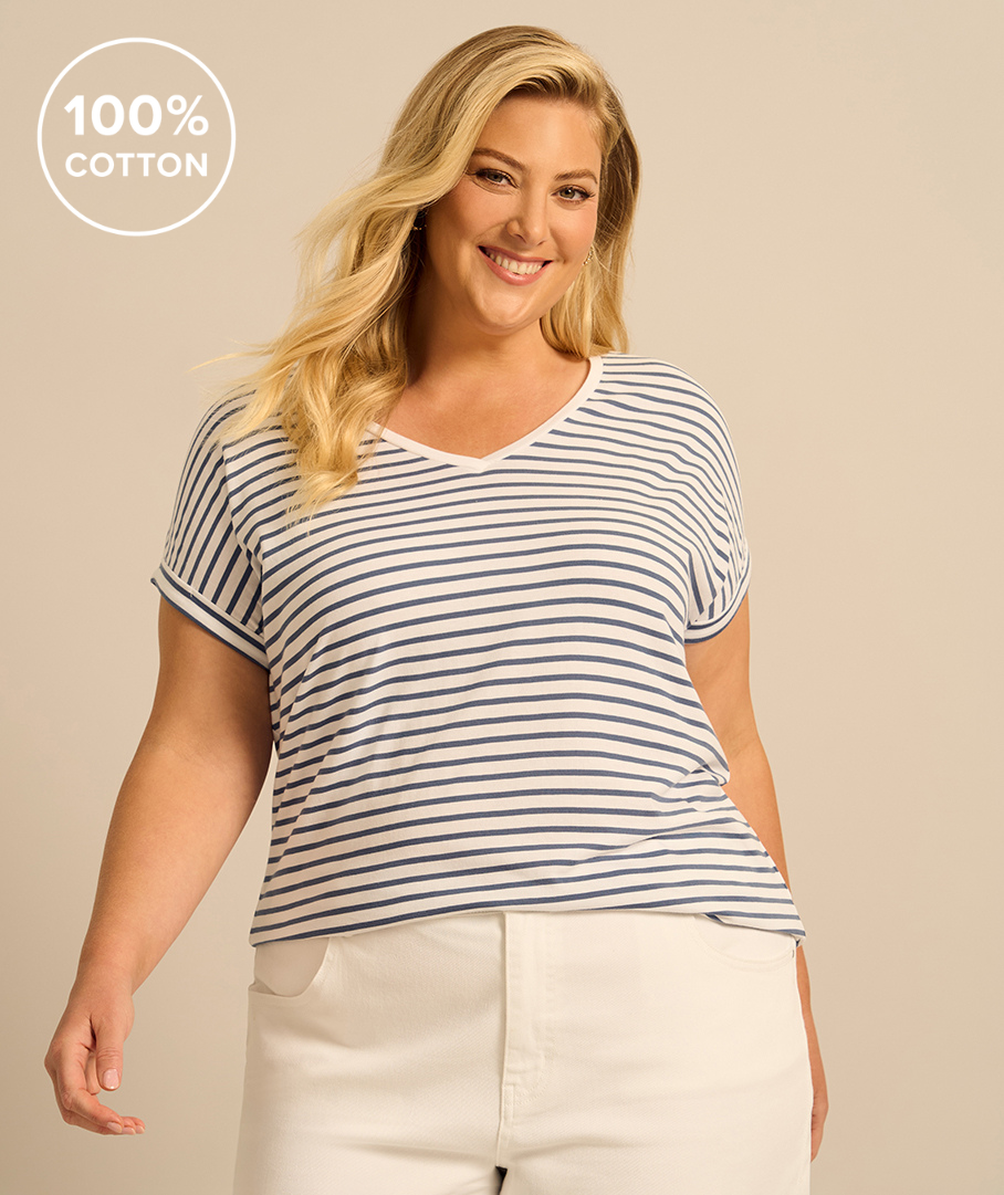Relaxed Fit 100% Cotton Tee