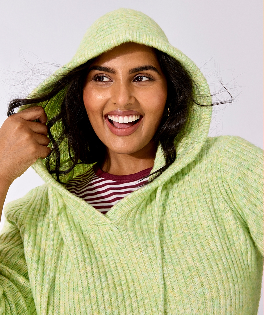 Rib Hoodie Jumper