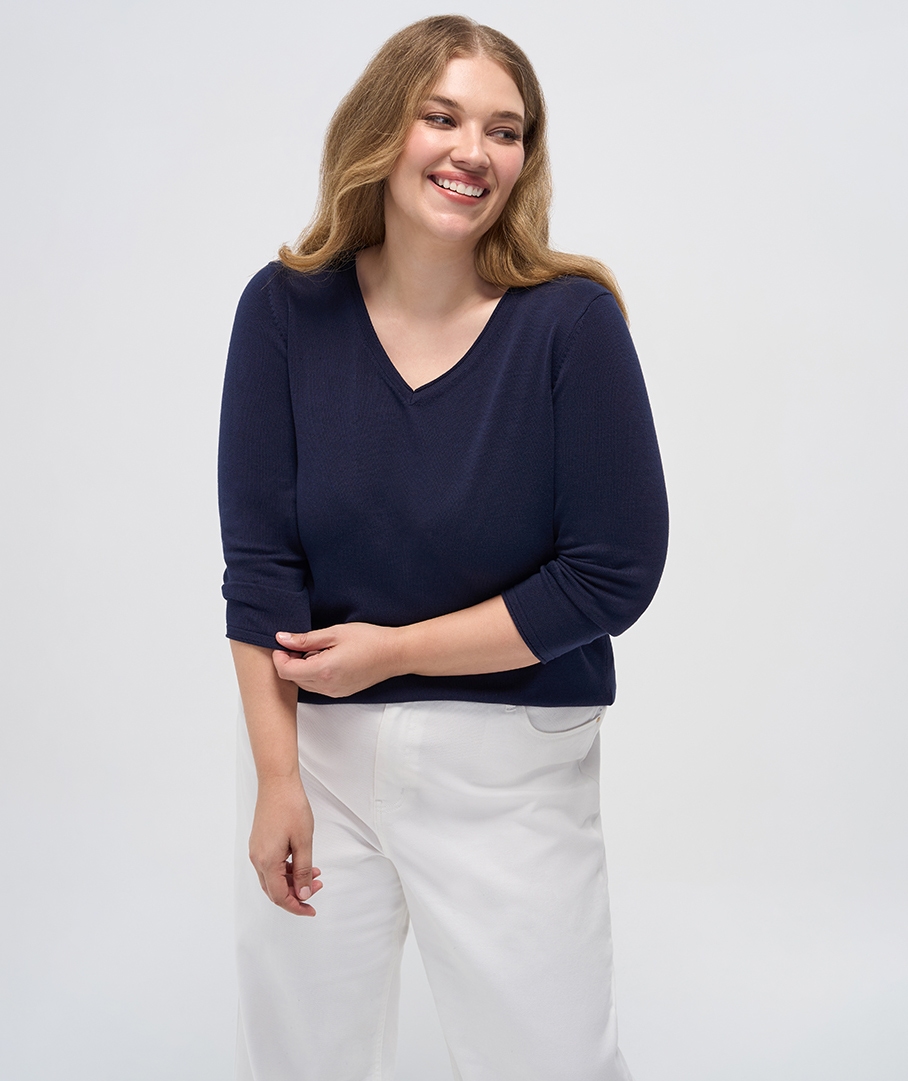 Cotton Blend Lightweight Jumper