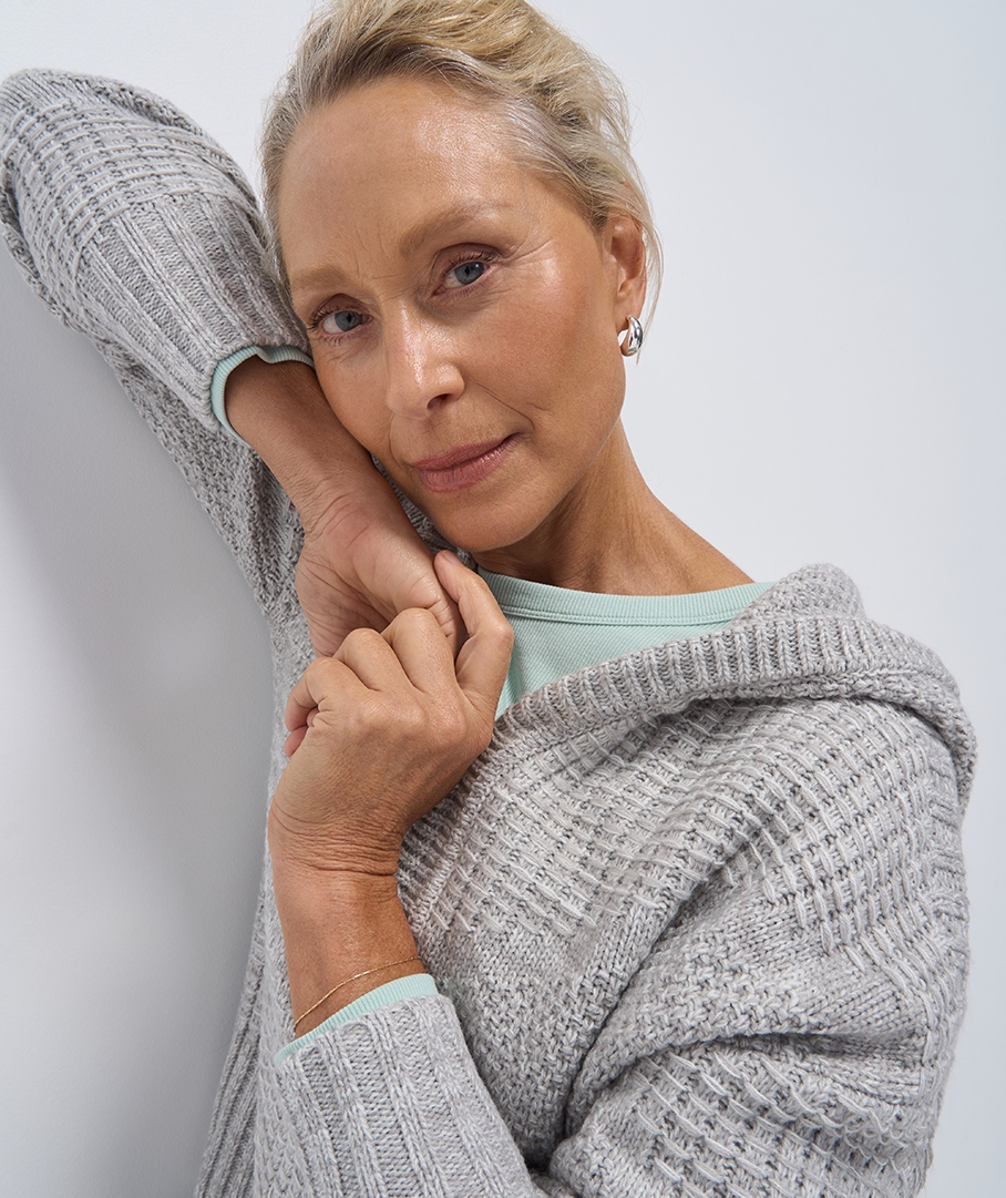 Stitch Interest Hood Jumper