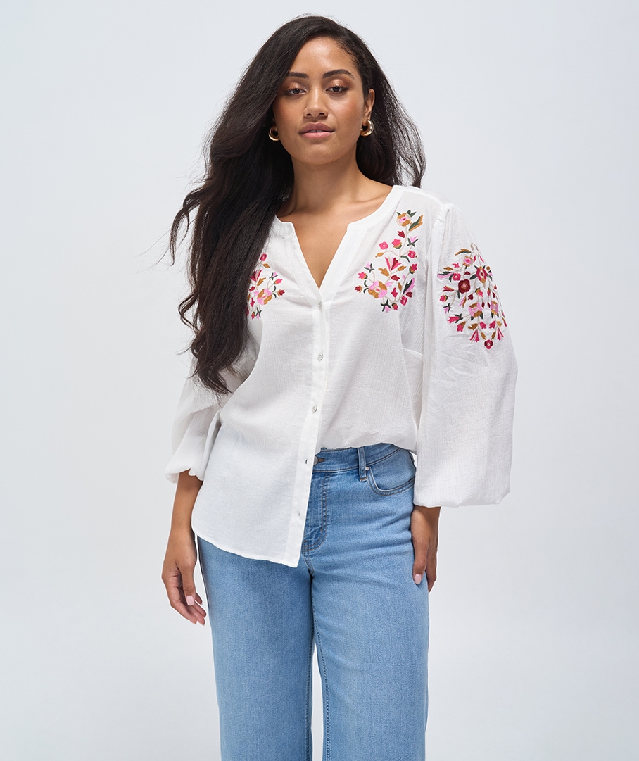 Cotton Embroidered Blouse