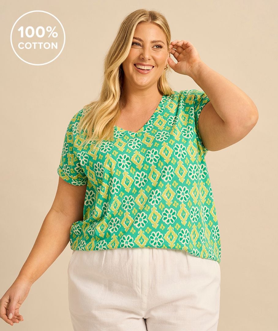 Relaxed Fit 100% Cotton Tee