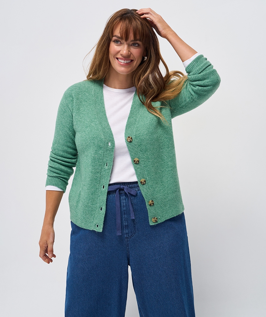 Soft Touch Button Cardigan