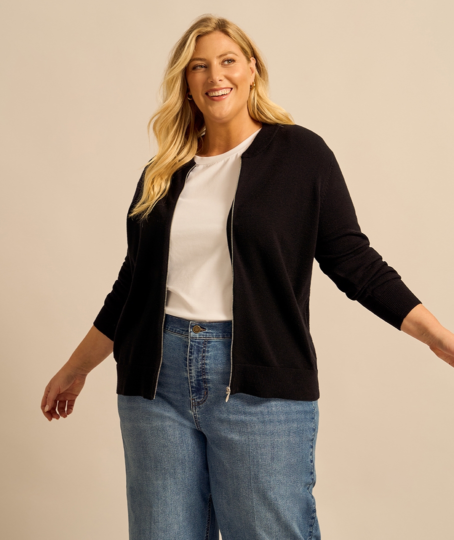 Knit Bomber Cardigan