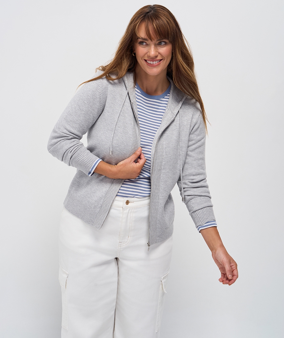 Knit Hoodie Jacket