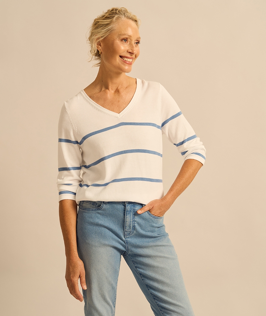 Cotton Blend Lightweight Jumper