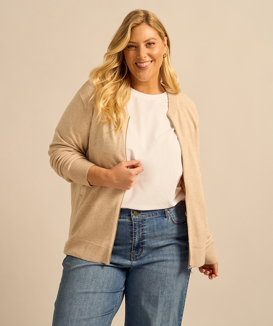 Knit Bomber Cardigan
